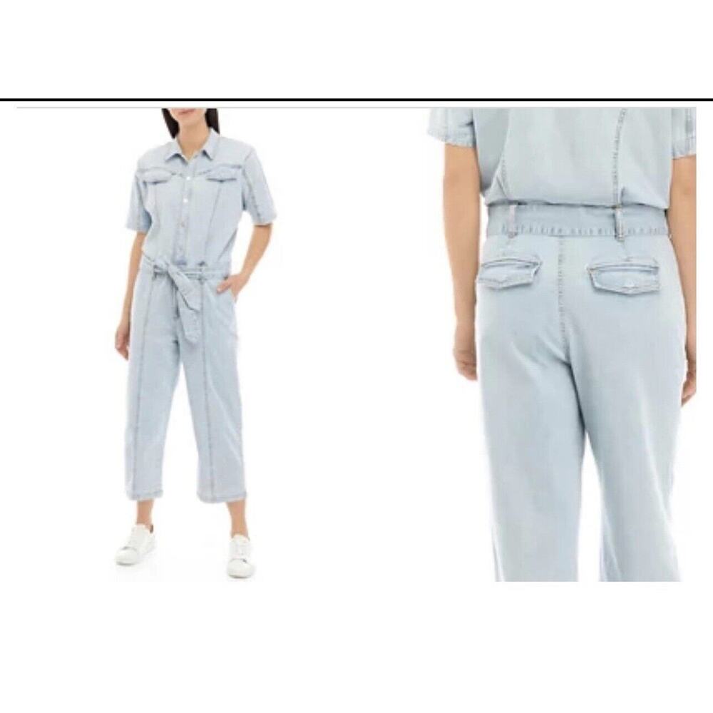 Gloria Vanderbilt x Christian Siriano Size 12 Button Up Jumpsuit Coveralls 90’s